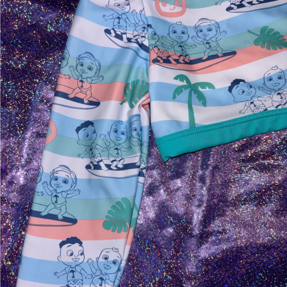 Coco Melon Swim Rash Guard Top - Picture 2 of 7